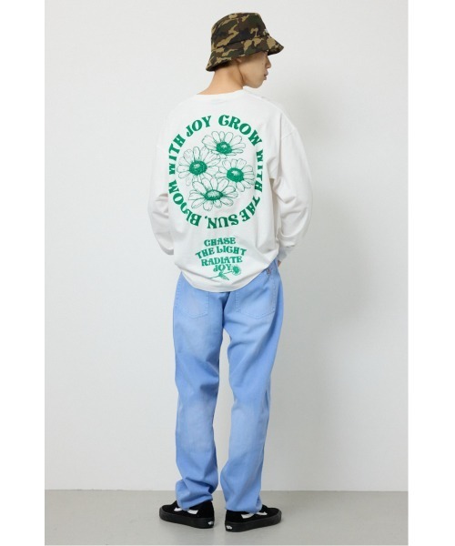 RODEO CROWNS WIDE BOWL（ロデオクラウンズワイドボウル）の「サークルフラワー長袖Tシャツ（Tシャツ/カットソー・メンズ・スモークピンク/ブラック/ホワイト・LARGE/MEDIUM）」の8枚目の写真