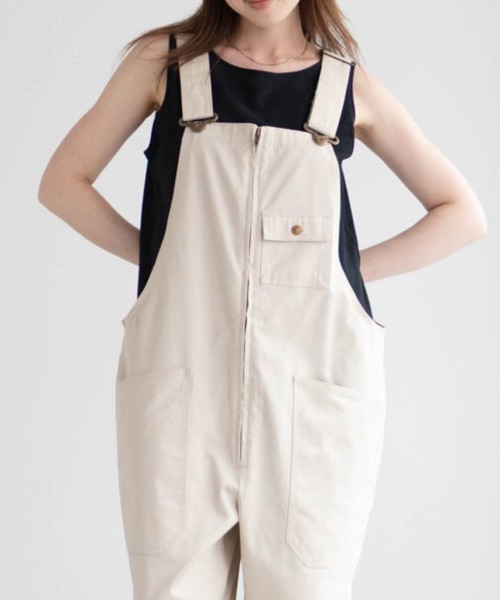 Dickies(ディッキーズ)の「【別注限定展開】GENUINE DICKIES ジェニュイン ディッキーズ ジップ オーバーオール ユニセックス(サロペット/オーバーオール・メンズ・ブラック/ベージュ/ブラウン/ホワイト/ワンウォッシュ/カーキ/ライトブルー・M/S/XL/L)」の2枚目の写真