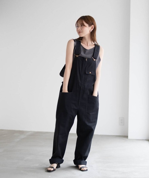 Dickies(ディッキーズ)の「【別注限定展開】GENUINE DICKIES ジェニュイン ディッキーズ ジップ オーバーオール ユニセックス(サロペット/オーバーオール・メンズ・ブラック/ベージュ/ブラウン/ホワイト/ワンウォッシュ/カーキ/ライトブルー・M/S/XL/L)」の9枚目の写真
