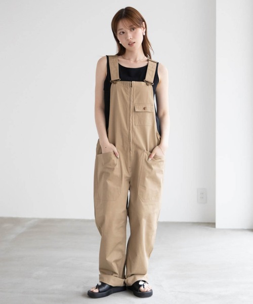Dickies(ディッキーズ)の「【別注限定展開】GENUINE DICKIES ジェニュイン ディッキーズ ジップ オーバーオール ユニセックス(サロペット/オーバーオール・メンズ・ブラック/ベージュ/ブラウン/ホワイト/ワンウォッシュ/カーキ/ライトブルー・M/S/XL/L)」の17枚目の写真