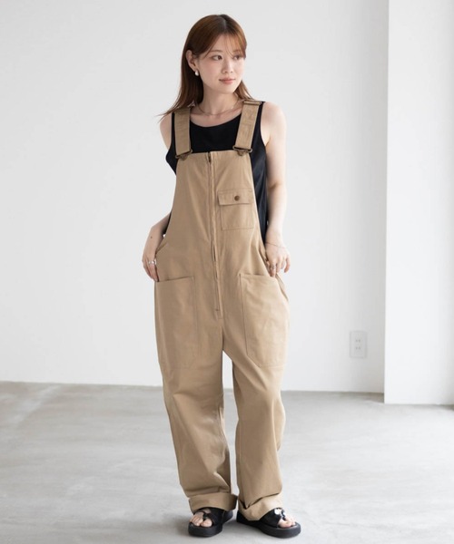 Dickies(ディッキーズ)の「【別注限定展開】GENUINE DICKIES ジェニュイン ディッキーズ ジップ オーバーオール ユニセックス(サロペット/オーバーオール・メンズ・ブラック/ベージュ/ブラウン/ホワイト/ワンウォッシュ/カーキ/ライトブルー・M/S/XL/L)」の18枚目の写真