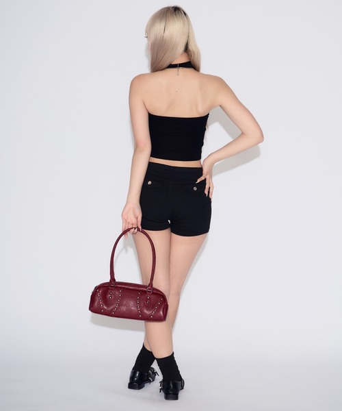 tinkerend(ティンカーエンド)の「Studded Hole Tube Top / スタッズホールチューブトップ カップ付(チューブトップ・レディース・ホワイト/ブラック・FREE)」の11枚目の写真