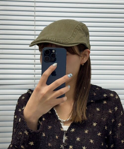 CIAOPANIC(チャオパニック)の「ヴィンテージライクハンチング(キャップ・レディース・カーキ/ブラウン・ONE SIZE)」の2枚目の写真