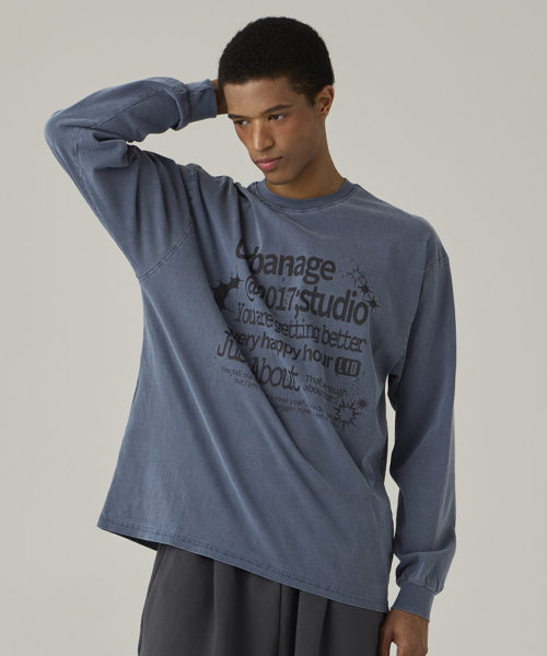 URBANAGE（アーバンエイジ）の「Just About ピグメントオーバーロングスリーブネイビー（Tシャツ/カットソー・レディース・その他・MEDIUM/LARGE）」の2枚目の写真