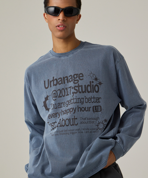 URBANAGE（アーバンエイジ）の「Just About ピグメントオーバーロングスリーブネイビー（Tシャツ/カットソー・レディース・その他・MEDIUM/LARGE）」の3枚目の写真