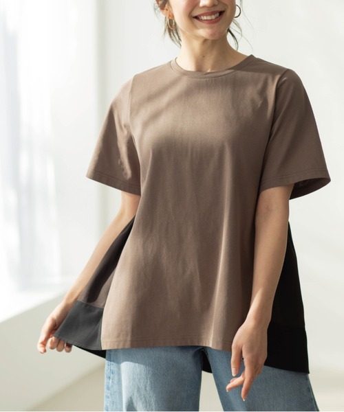 SHOO・LA・RUE(シューラルー)の「バックギャザーペプラムTシャツ(Tシャツ/カットソー・レディース・ベージュ系4/ブラック/ホワイト系5・00)」の21枚目の写真