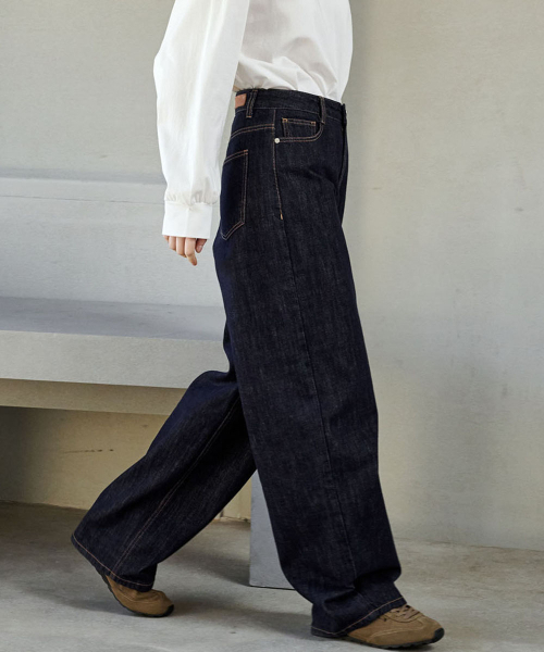 MALOUPE（マロップ）の「9156 カーブドバレルデニムパンツ (ダークインディゴ)（デニムパンツ・レディース・その他・26/28/30）」の6枚目の写真