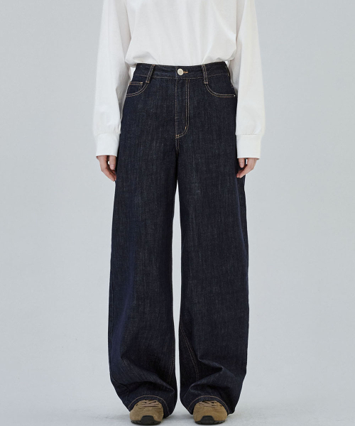 MALOUPE（マロップ）の「9156 カーブドバレルデニムパンツ (ダークインディゴ)（デニムパンツ・レディース・その他・26/28/30）」の9枚目の写真
