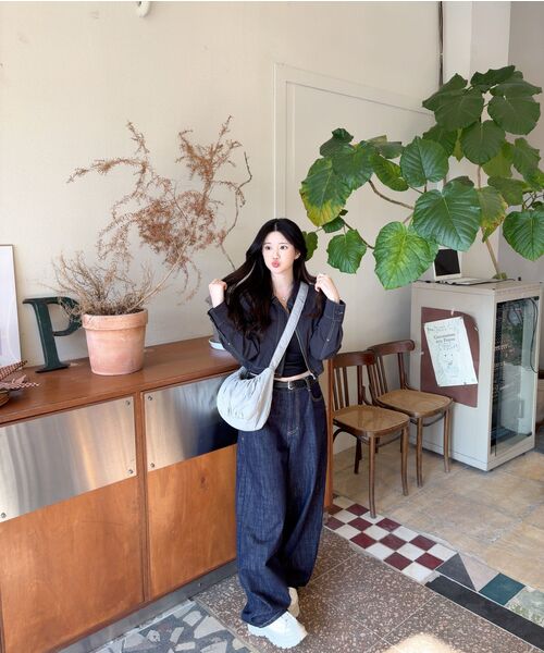 MALOUPE（マロップ）の「9156 カーブドバレルデニムパンツ (ダークインディゴ)（デニムパンツ・レディース・その他・26/28/30）」の13枚目の写真