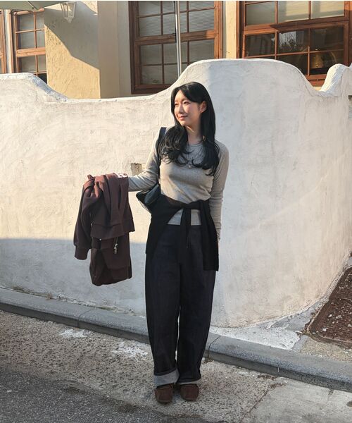 MALOUPE（マロップ）の「9156 カーブドバレルデニムパンツ (ダークインディゴ)（デニムパンツ・レディース・その他・26/28/30）」の14枚目の写真