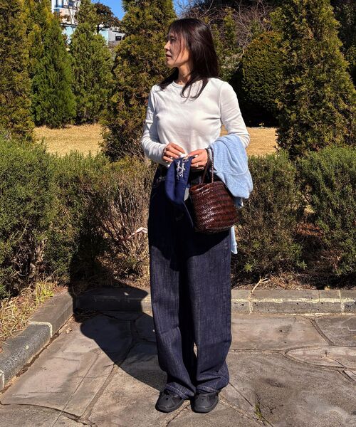 MALOUPE（マロップ）の「9156 カーブドバレルデニムパンツ (ダークインディゴ)（デニムパンツ・レディース・その他・26/28/30）」の18枚目の写真