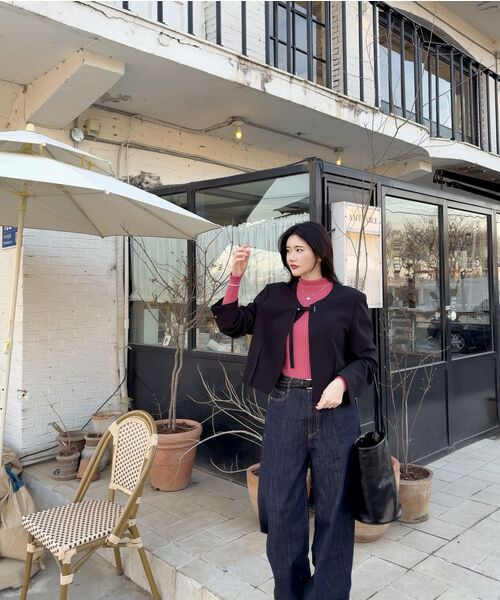 MALOUPE（マロップ）の「9156 カーブドバレルデニムパンツ (ダークインディゴ)（デニムパンツ・レディース・その他・26/28/30）」の20枚目の写真