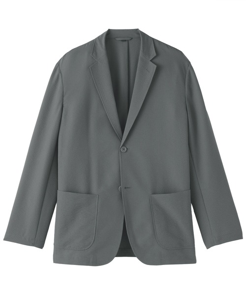 無印良品(ムジルシリョウヒン)の「紳士 風を通すストレッチサッカージャケット(その他アウター・メンズ・ダークネイビー/ブラック/グレー系・S/M/L/XL)」の14枚目の写真