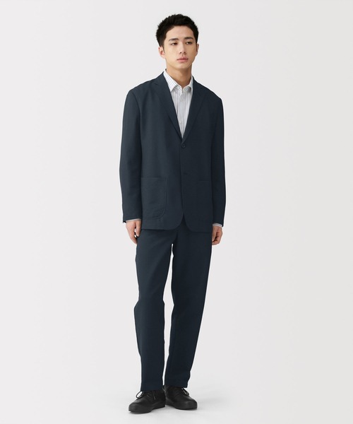 無印良品(ムジルシリョウヒン)の「紳士 風を通すストレッチサッカージャケット(その他アウター・メンズ・ダークネイビー/ブラック/グレー系・S/M/L/XL)」の17枚目の写真