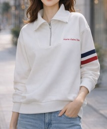 marie claire/bis UVハーフジップトップス