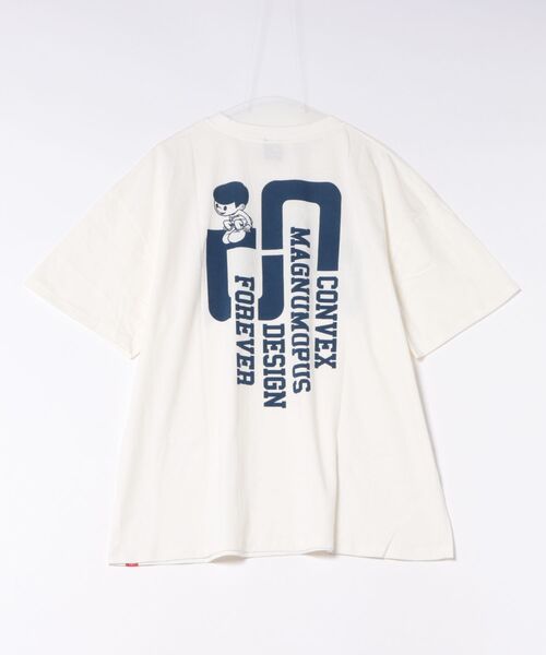 A BAG OF CHIPS（アバッグオブチップス）の「CONVEX/コンベックス　ｱｰﾁLOGO / WIDE-T（大人）（Tシャツ/カットソー・メンズ・オフホワイト/杢グレー・MEDIUM/LARGE）」の3枚目の写真