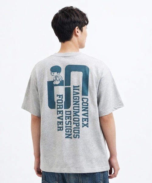 A BAG OF CHIPS（アバッグオブチップス）の「CONVEX/コンベックス　ｱｰﾁLOGO / WIDE-T（大人）（Tシャツ/カットソー・メンズ・オフホワイト/杢グレー・MEDIUM/LARGE）」の2枚目の写真