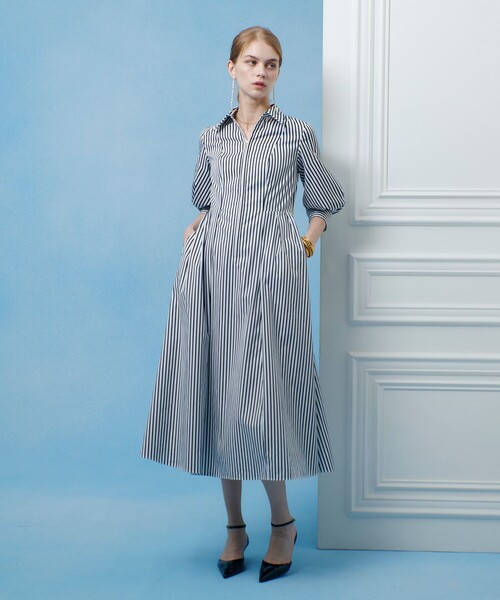LOULOU WILLOUGHBY(ルルウィルビー)の「【LOULOU WILLOUGHBY】タックパフシャツワンピース(シャツワンピース・レディース・ブラック系その他/ブラック・1/2)」の8枚目の写真