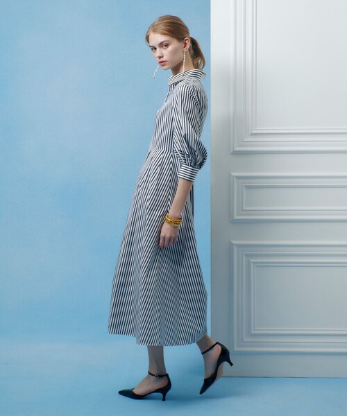 LOULOU WILLOUGHBY(ルルウィルビー)の「【LOULOU WILLOUGHBY】タックパフシャツワンピース(シャツワンピース・レディース・ブラック系その他/ブラック・1/2)」の9枚目の写真