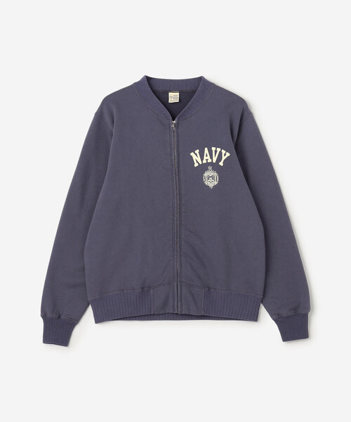 Buzz Rickson's（バズリクソンズ）の「BUZZ RICKSON'S | 〈別注〉 ジップスウェット MEN（スウェット・メンズ・オートミール/ネイビー・L/M）」の2枚目の写真