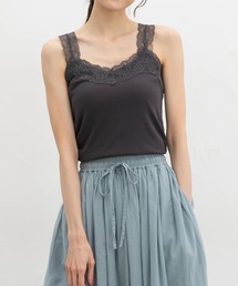 Honeys | 【吸水速乾・ＵＶカット】テレコレースキャミソール(キャミソール)