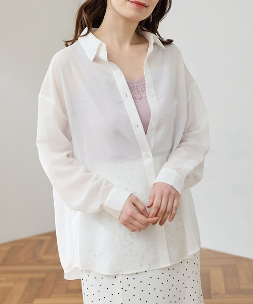 Honeys（ハニーズ）の「【吸水速乾・ＵＶカット】テレコレースキャミソール（キャミソール・レディース・スミクロ/オフホワイト/アイボリー/サックスブルー/ピンク系その他/ブラック/キャメル・L/LL/M/S）」の21枚目の写真