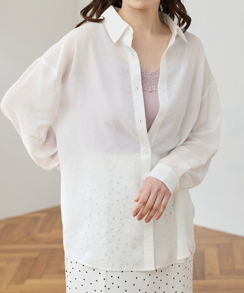 Honeys（ハニーズ）の「【吸水速乾・ＵＶカット】テレコレースキャミソール（キャミソール・レディース・スミクロ/オフホワイト/アイボリー/サックスブルー/ピンク系その他/ブラック/キャメル・L/LL/M/S）」の22枚目の写真