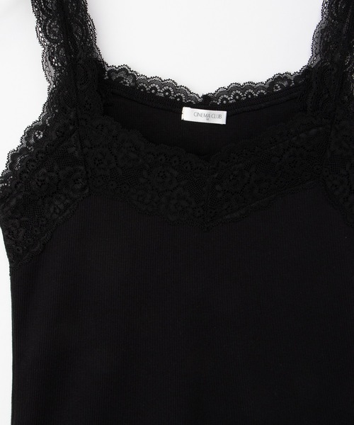 Honeys（ハニーズ）の「【吸水速乾・ＵＶカット】テレコレースキャミソール（キャミソール・レディース・スミクロ/オフホワイト/アイボリー/サックスブルー/ピンク系その他/ブラック/キャメル・L/LL/M/S）」の16枚目の写真