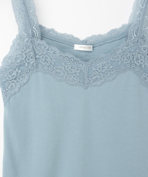 Honeys（ハニーズ）の「【吸水速乾・ＵＶカット】テレコレースキャミソール（キャミソール・レディース・スミクロ/オフホワイト/アイボリー/サックスブルー/ピンク系その他/ブラック/キャメル・L/LL/M/S）」の20枚目の写真