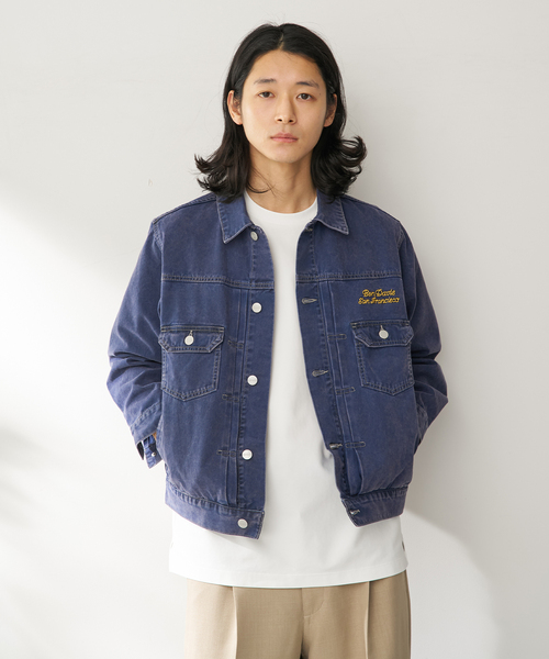 BEN DAVIS（ベンデイビス）の「BEN DAVIS / ベンデイビス 別注 CLASSIC TRUCKER JACKET（その他アウター・メンズ・ブラック/ネイビー/ベージュ・LARGE/MEDIUM）」の3枚目の写真