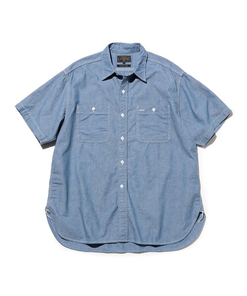 BEAMS PLUS(ビームスプラス)の「WORK Indigo Chambray(シャツ/ブラウス・メンズ・サックスブルー/ブルー・SMALL/LARGE/MEDIUM)」の1枚目の写真