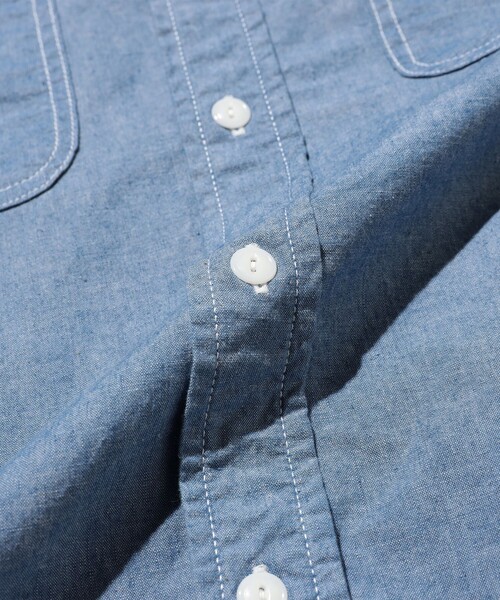BEAMS PLUS(ビームスプラス)の「WORK Indigo Chambray(シャツ/ブラウス・メンズ・サックスブルー/ブルー・SMALL/LARGE/MEDIUM)」の7枚目の写真
