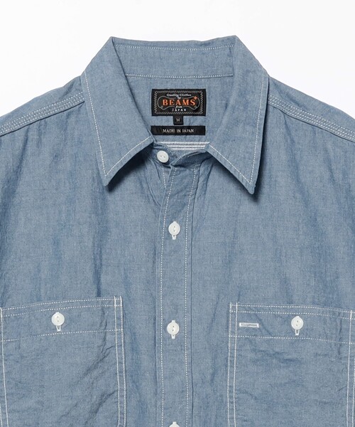 BEAMS PLUS(ビームスプラス)の「WORK Indigo Chambray(シャツ/ブラウス・メンズ・サックスブルー/ブルー・SMALL/LARGE/MEDIUM)」の10枚目の写真