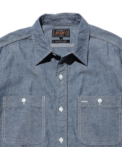 BEAMS PLUS(ビームスプラス)の「WORK Indigo Chambray(シャツ/ブラウス・メンズ・サックスブルー/ブルー・SMALL/LARGE/MEDIUM)」の16枚目の写真