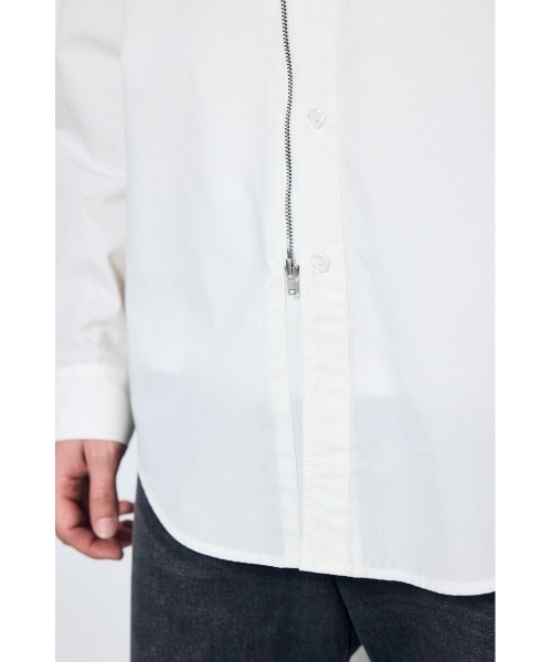 AZUL by moussy(アズールバイマウジー)の「ジップアップ長袖シャツ(シャツ/ブラウス・メンズ・ブラック/ホワイト・MEDIUM/LARGE)」の19枚目の写真