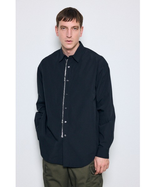 AZUL by moussy(アズールバイマウジー)の「ジップアップ長袖シャツ(シャツ/ブラウス・メンズ・ブラック/ホワイト・MEDIUM/LARGE)」の22枚目の写真