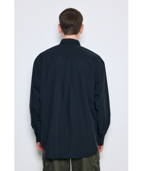 AZUL by moussy(アズールバイマウジー)の「ジップアップ長袖シャツ(シャツ/ブラウス・メンズ・ブラック/ホワイト・MEDIUM/LARGE)」の4枚目の写真