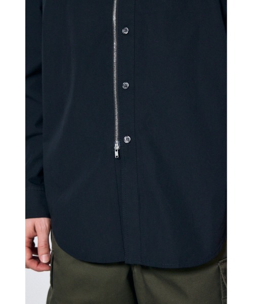 AZUL by moussy(アズールバイマウジー)の「ジップアップ長袖シャツ(シャツ/ブラウス・メンズ・ブラック/ホワイト・MEDIUM/LARGE)」の8枚目の写真