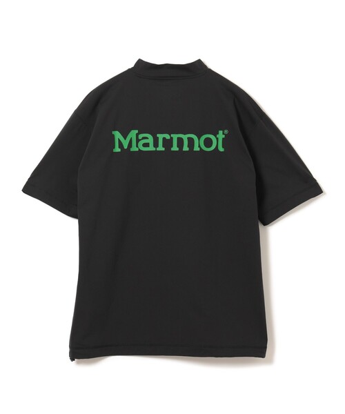 BEAMS GOLF(ビームスゴルフ)の「【別注】Marmot / ハイテンションラッシュガード バックロゴ モックネックシャツ(スウェット・メンズ・ブラック/グレー・SMALL/MEDIUM/LARGE/X-LARGE)」の4枚目の写真