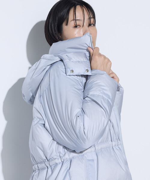 COMME CA(コムサ)の「〔 TALLサイズ 〕 ライトナイロンタフタ フード付きダウンコート(ダウンジャケット/コート・レディース・キャメル/チャコール・15号)」の10枚目の写真