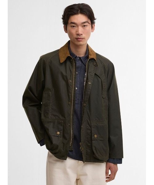 Barbour(バブアー)の「【BEAUFORT / ビューフォート】Spectatorワックスジャケット(ブルゾン・メンズ・オリーブ/ネイビー・X-SMALL/SMALL/MEDIUM)」の4枚目の写真