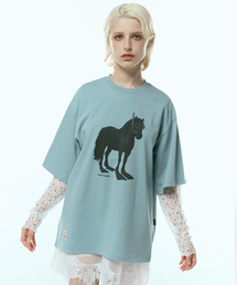 OOH-AHH（ウーアー）の「スイミングホースTシャツ（ソラ）（Tシャツ/カットソー）」