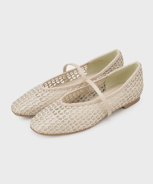 OPAQUE.CLIP(オペークドットクリップ)の「チュールメッシュメリージェーン(パンプス・レディース・ブラック/ベージュ系7/ダークブラウン・02/03)」の3枚目の写真