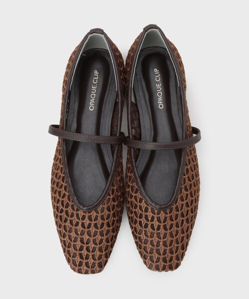 OPAQUE.CLIP(オペークドットクリップ)の「チュールメッシュメリージェーン(パンプス・レディース・ブラック/ベージュ系7/ダークブラウン・02/03)」の6枚目の写真