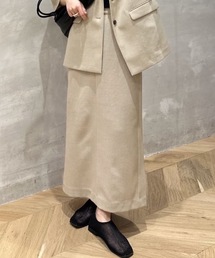 リネンライクストレートスカート