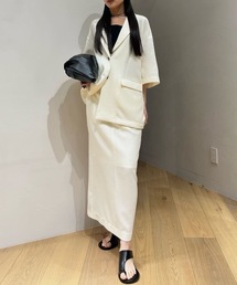 リネンライクストレートスカート