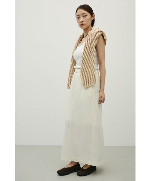 STYLEMIXER(スタイルミキサー)の「リネンライクストレートスカート(スカート・レディース・アイボリー/ベージュ/ブラック・MEDIUM/SMALL)」の13枚目の写真