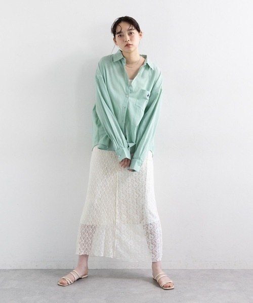 BEVERLY HILLS POLO CLUB（ビバリーヒルズポロクラブ）の「BEVERLY HILLS POLO CLUB/楊柳シアールーズシャツ（シャツ/ブラウス・レディース・ラベンダー/ピンク/グリーン/ホワイト・SMALL/MEDIUM）」の5枚目の写真