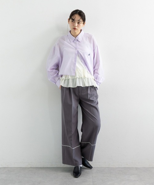 BEVERLY HILLS POLO CLUB（ビバリーヒルズポロクラブ）の「BEVERLY HILLS POLO CLUB/楊柳シアールーズシャツ（シャツ/ブラウス・レディース・ラベンダー/ピンク/グリーン/ホワイト・SMALL/MEDIUM）」の8枚目の写真