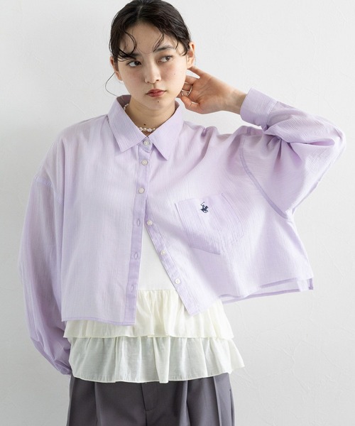 BEVERLY HILLS POLO CLUB（ビバリーヒルズポロクラブ）の「BEVERLY HILLS POLO CLUB/楊柳シアールーズシャツ（シャツ/ブラウス・レディース・ラベンダー/ピンク/グリーン/ホワイト・SMALL/MEDIUM）」の11枚目の写真